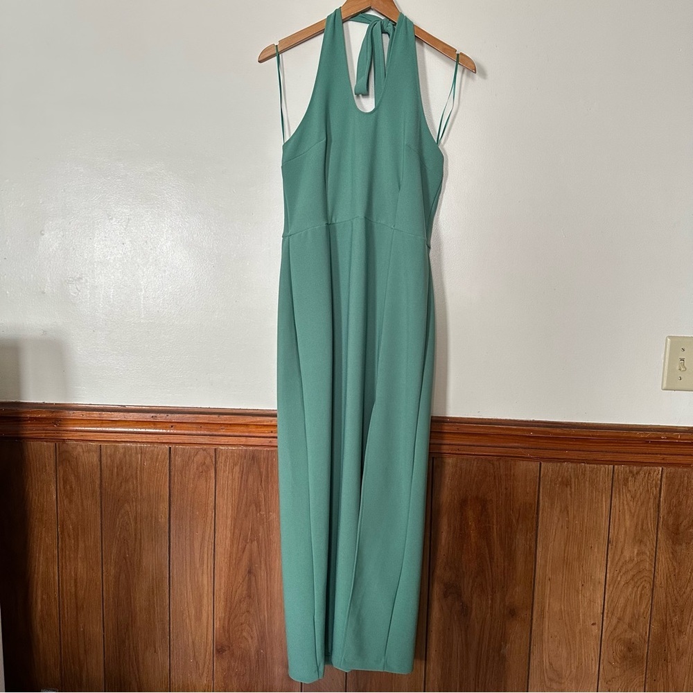 Abercrombie & Fitch Keyhole Halter Midi Dress Green Size Large Slim Fit
Cocktail
